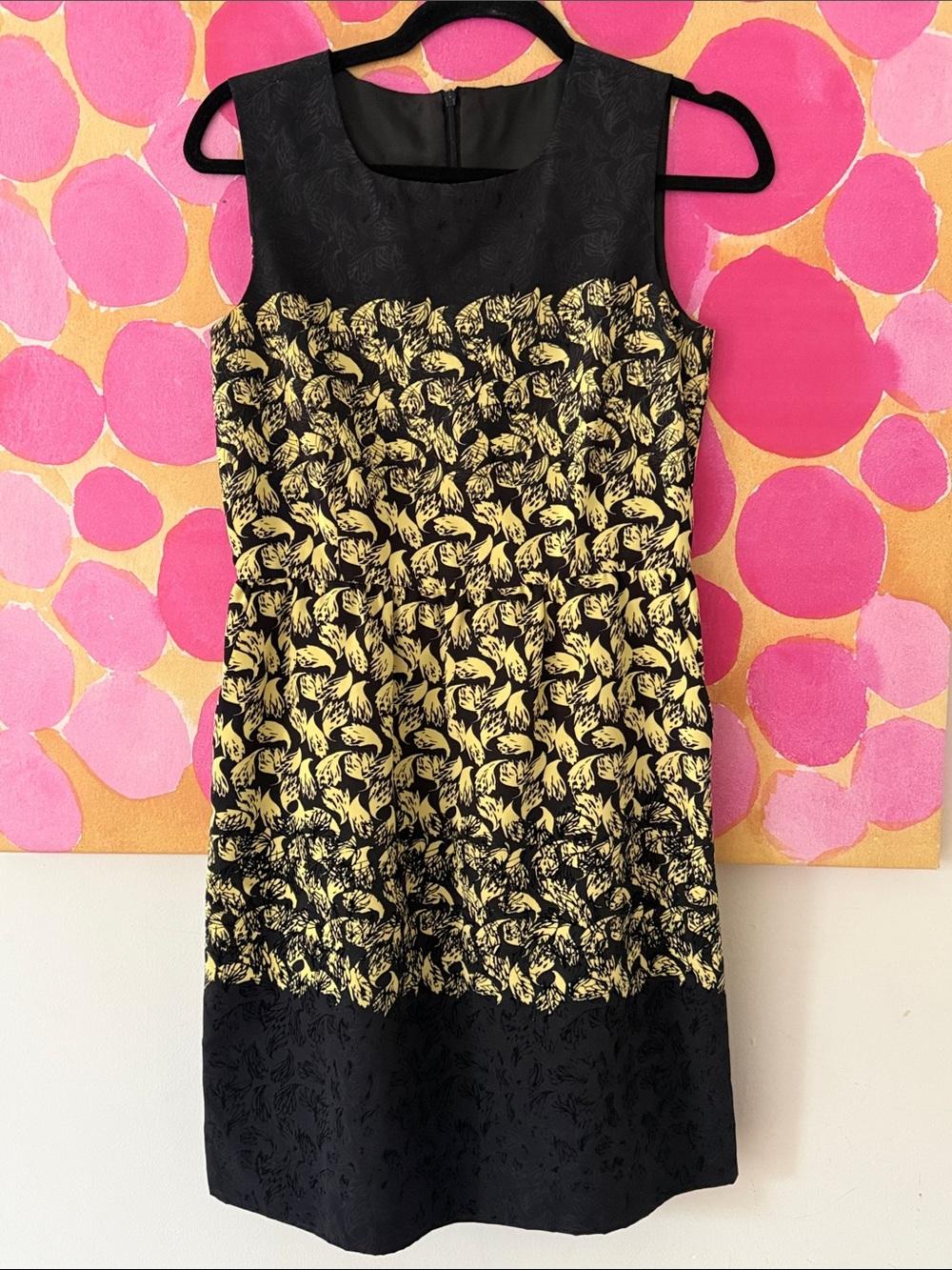 💛 Red Valentino Printed dress black / yellow